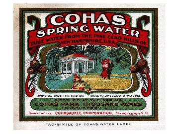 Thousand Acres Cohas Park, Cohas Spring Water Label, Londonderry NH (c) 2006 ImageAbility Inc.